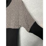 Karen Millen Black Gray Mock Neck Snap Front Dolman Sleeve Knit Top Size 2 Photo 2