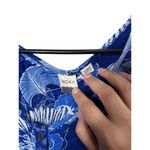 Roxy Blue Floral Print Long Sleeve Button Front Romper Large Photo 5