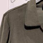 Requirements  Woman Olive Faux Suede Button Front Jacket Blazer 1X Whipstich Photo 2