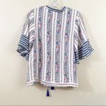 Love Riche  Lace-up Floral Bell Sleeve White Top Photo 5