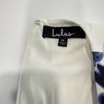 Lulus  Seeing Chic Blue Ivory Racerback Sleeveless Skater Mini Flare Dress MEDIUM Photo 11