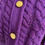 J.Crew Cable-knit ruffleneck cardigan sweater wool blend gold Button Size XS Photo 1