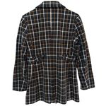 Anthropologie  Maeve Oversized Plaid Equestrian Blazer Black Motif Size 10 Photo 5