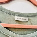 Mustard Seed sage Mineral Washed Babydoll Short Sleeve Tiered Knit Tee s… Photo 3