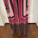 🥳🥳BOGOHO 🥳🥳🥳Elegant Pink and Brown Maxi Dress Size XL Photo 3