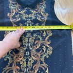 Robert Graham Doreen Black Gold Sheath Collar Neck Sleeveless Silk Dress Large Photo 5