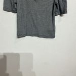 Madewell Blue Stripe Puff Sleeve Scoop Neck T-Shirt Sz M Photo 3