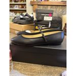 Marc Fisher Women's Espina Mary Jane Ballet Flat Leather Black Size US 8.5 Photo 2