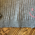 Vintage ‎ Havana Gray Sweater with Pink Stitching Size L Photo 3