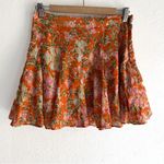 Free People  End Of The Island Godet Skirt Orange Sz 4 Photo 2