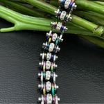 Rainbow Stainless Steel Bling Mini Motorcycle Bike Chain Bracelet 28.7g Photo 3