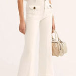 Free People  Boca Bell Trouser Pants Women 8 Ivory Granolagirl Indie Western Photo 0