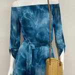 Women’s Yellow Tie Dye Romper (L) Blue Size L Photo 0