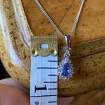 Natural Tanzanite Sterling Silver Necklace Photo 2