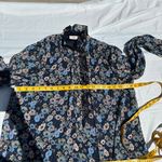 Tory Burch Deneuve Navy Blossom Ditsy Floral Ruffled Long sleeve Dress Sz 6 Photo 9