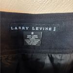 Larry Levine  Women's Skirt‎ Linen Rayon Side Zipper Lined Pockets Black Size 8 Photo 4