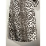 One Shoulder Animal Print Mini Dress Brown White Quiet Luxury Old Money Size XS Photo 2