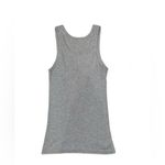 American Apparel y2k gray and white corona ribbed tank top with skull graphic Photo 2