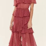 MISA Los Angeles Misa Los‎ Angeles Lina Dress Midi Maxi Off the Shoulder Pink Orange Size XS Photo 0