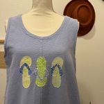 MEK USA Made Blue Cotton Patchwork Sandals Summer Chore Tank Dress Large Photo 7