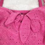 Torrid  Pink Eyelet Spaghetti Strap Mini Skater Dress Tie Front Size 1X 14 16 New Photo 4