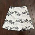 HAYSTACKS WHITE FLORAL JACQUARD KNIT Black and White Patterned Skirt XL Photo 1