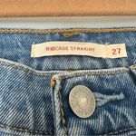 Levi's Levi’s Ribcage Straight Jeans Button Fly Womens 27 Distressed Photo 2
