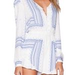 The Jetset Diaries  Elegant Women’s White and Blue Romper XS Photo 0