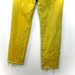 Mother Superior Jeans The Scrapper Cuff Ankle Fray in Golden Yellow Size 24 Photo 7
