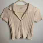 Brandy Melville  Collared Shirt White Button Photo 0