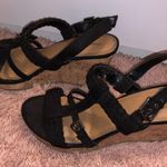 Maurice's Maurice’s Black Wedge Cork Sandals Photo 0