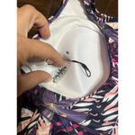 Nicole Miller  swim suit purple tropical‎ cruise medium Photo 3