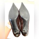 Gucci  Horsebit Web Stripe GG Pump Size 8.5 Brown Suede Pointed Toe Kitten Heel Photo 9