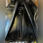 CRAZY HORSE  Leather Backpack Black Zipper-Back Front Compartment Pull-Tie Top Photo 6