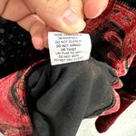 Notations  Velvet Paisley Print Top Womens Large Beaded‎ Accent Boho Whimsigoth Photo 7