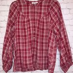 Madewell Balloon Sleeve Peasant Plaid Top Photo 1