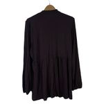 Lane Bryant Smocked Mock Neck Long Sleeve Tunic Top Womens 18/20 Purple Modest Photo 4