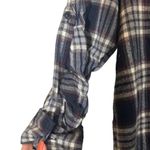 Heritage 1981 Blue Plaid Long Sleeve Cotton Button Down Shirt Dress Women Sz M Photo 4