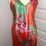 Natori  Water Lily Floral Print Nightgown Slip Dress Size M  Photo 0