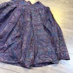 Vintage Geiger Made In Austria Dark Paisley Print Wool Skirt Size 36 Small Blue Photo 8