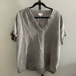 Wonderly  Gauzy Cotton Grey Blouse Size XL Photo 1