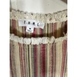 THML  mixed Media Short‎ Sleeve Top Size M Boho Casual Grey Browns Photo 2