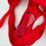 Vitamin A  Red Bikini Bottoms Tie Waist BioSculpt Plant Based SZ Extra Small NWT Photo 10