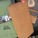 Steve Madden Light Brown Wallet Wristlet and Olive Green Scarf New in Box Photo 2