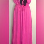 Tyche - Hot pink high low dress with a round neckline brand new M Photo 3