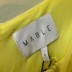 Mable‎ Yellow Ruffle Maxi Dress Sleeveless Spaghetti Strap Evening Gown Photo 3
