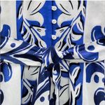 ZARA Floral Linen Blend Belted Mini Shirt Dress Sz L Photo 5