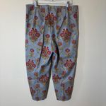 Talbots Vintage  Women's Blue Floral Print Cropped Stretch Pants Size 18 Trousers Photo 3