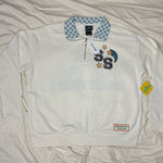 Boxlunch NWT  Exclusive Sesame Street Women’s Quarter Zip Crewneck Sweater Large Photo 0