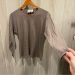 Jason Maxwell Vintage 90’s-Y2K stone gray baby micro ribbed top cotton blend  Photo 6